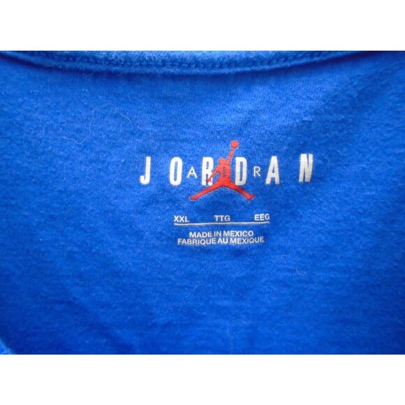 Nike Air Jordan Mens Size XXL Jumpman Flight Shirt Crew Neck Short Sleeve Blue - Picture 3 of 7